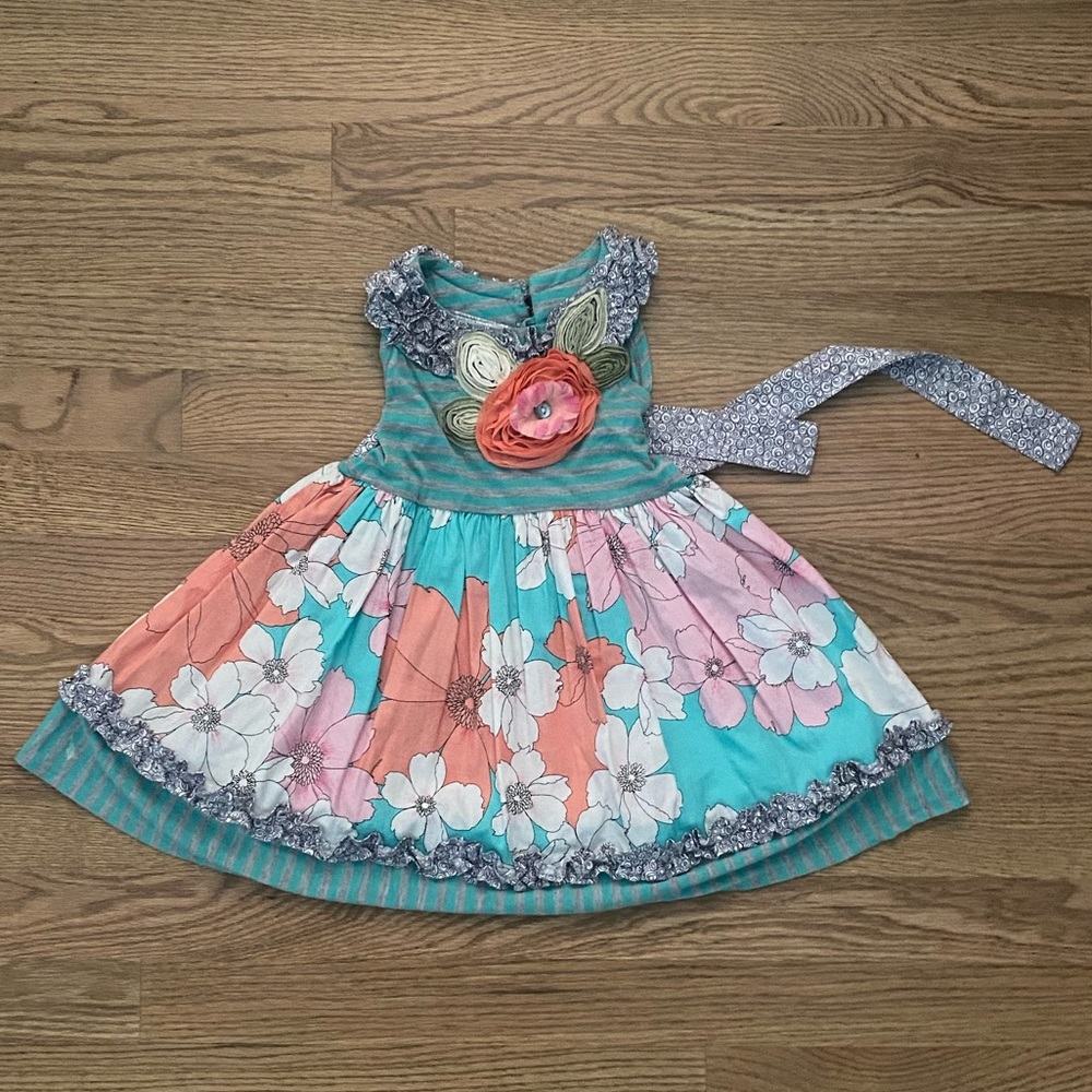 Size 2-T- Gorgeous Bonnie Jean Toddler Dress GUC